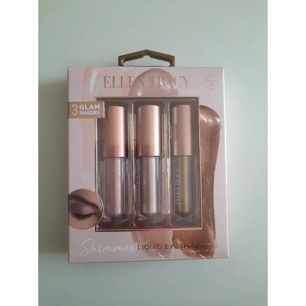 ELLEN TRACY Long Lasting SHIMMER Liquid Eyeshadows ~ 3 Glam Shades